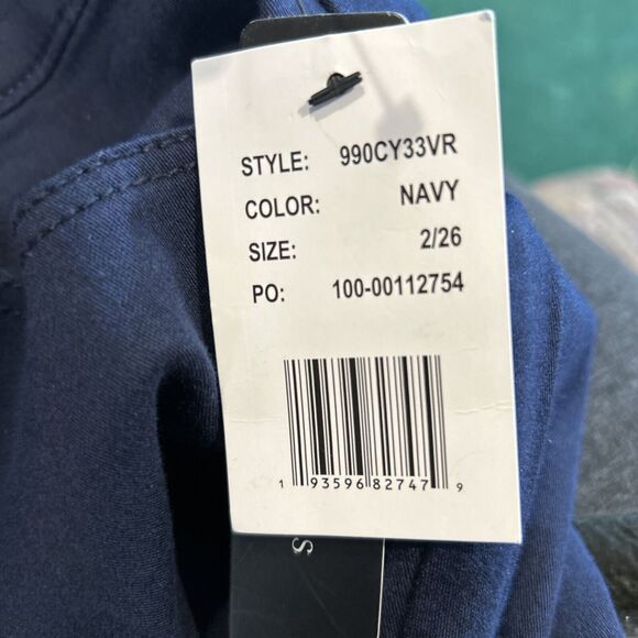 Violets And Roses Women's Navy Blue Sz 2 Chino Pants stretchy Trousers - Picture 8 of 10